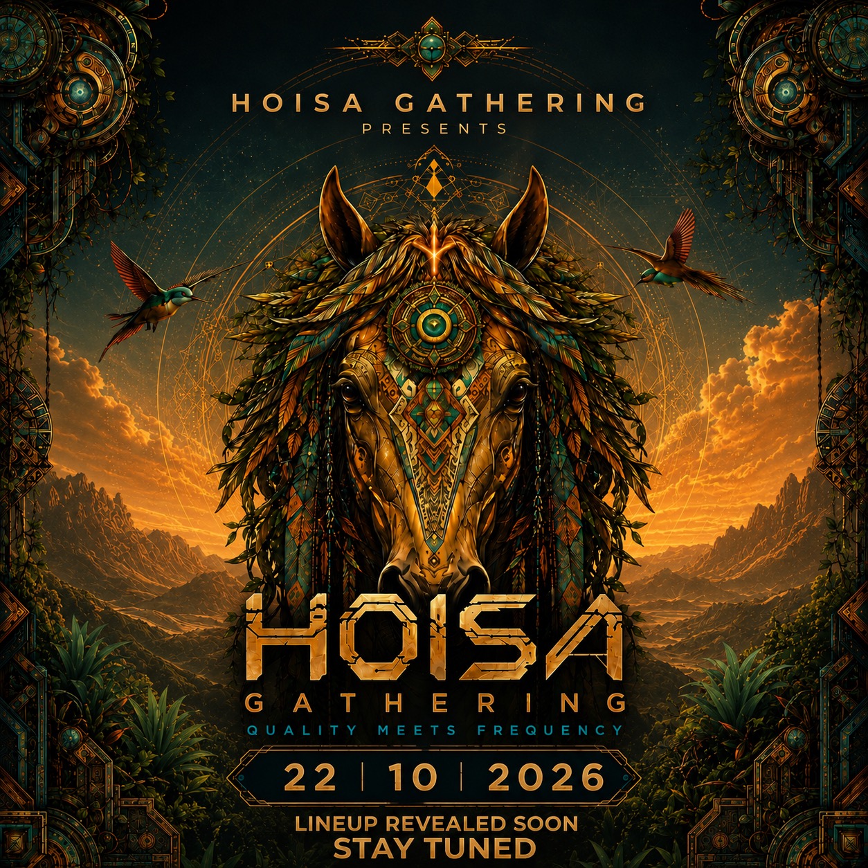 כרזת HOISA Gathering – מסיבת טראנס במרכז הארץ, 22.10.2026