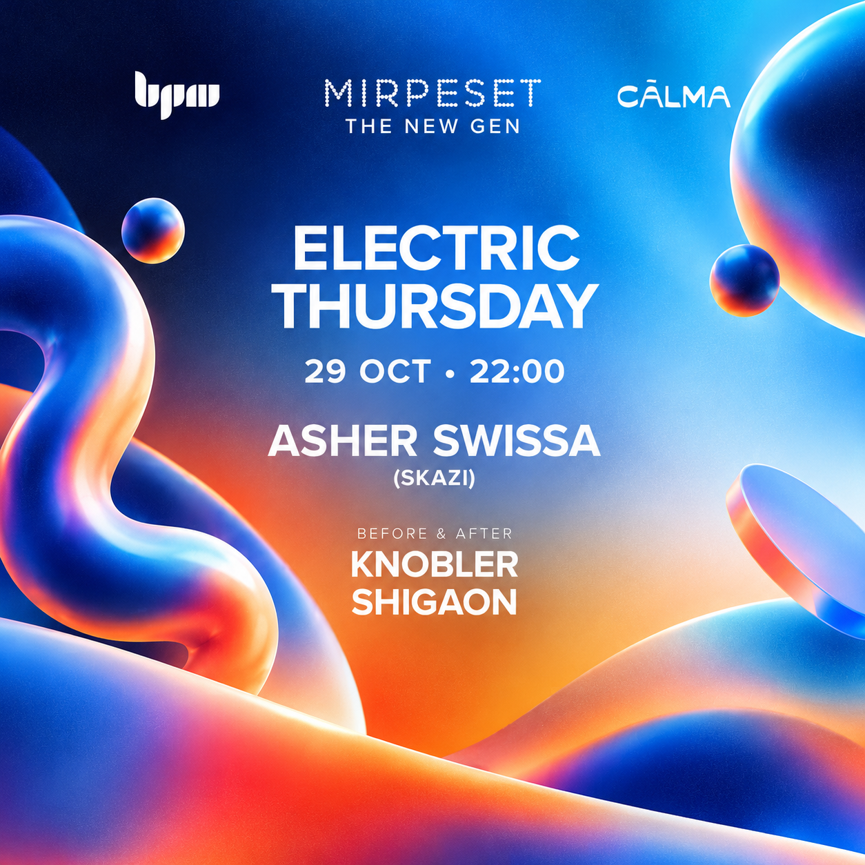 Electric Thursday במרפסת רמת ישי עם ASHER SWISSA (Skazi) – 29.10.2026