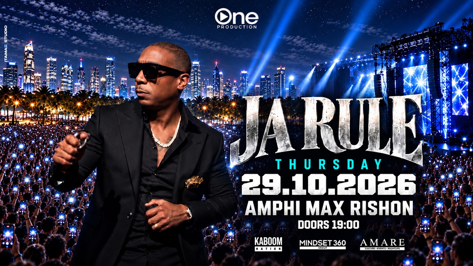 ג׳ה רול (Ja Rule) באמפי MAX ראשון לציון – 29.10.2026