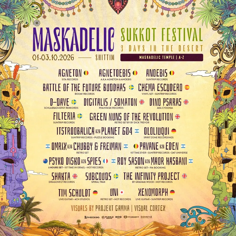 MASKADELIC Festival בערבה – 1.10.2026