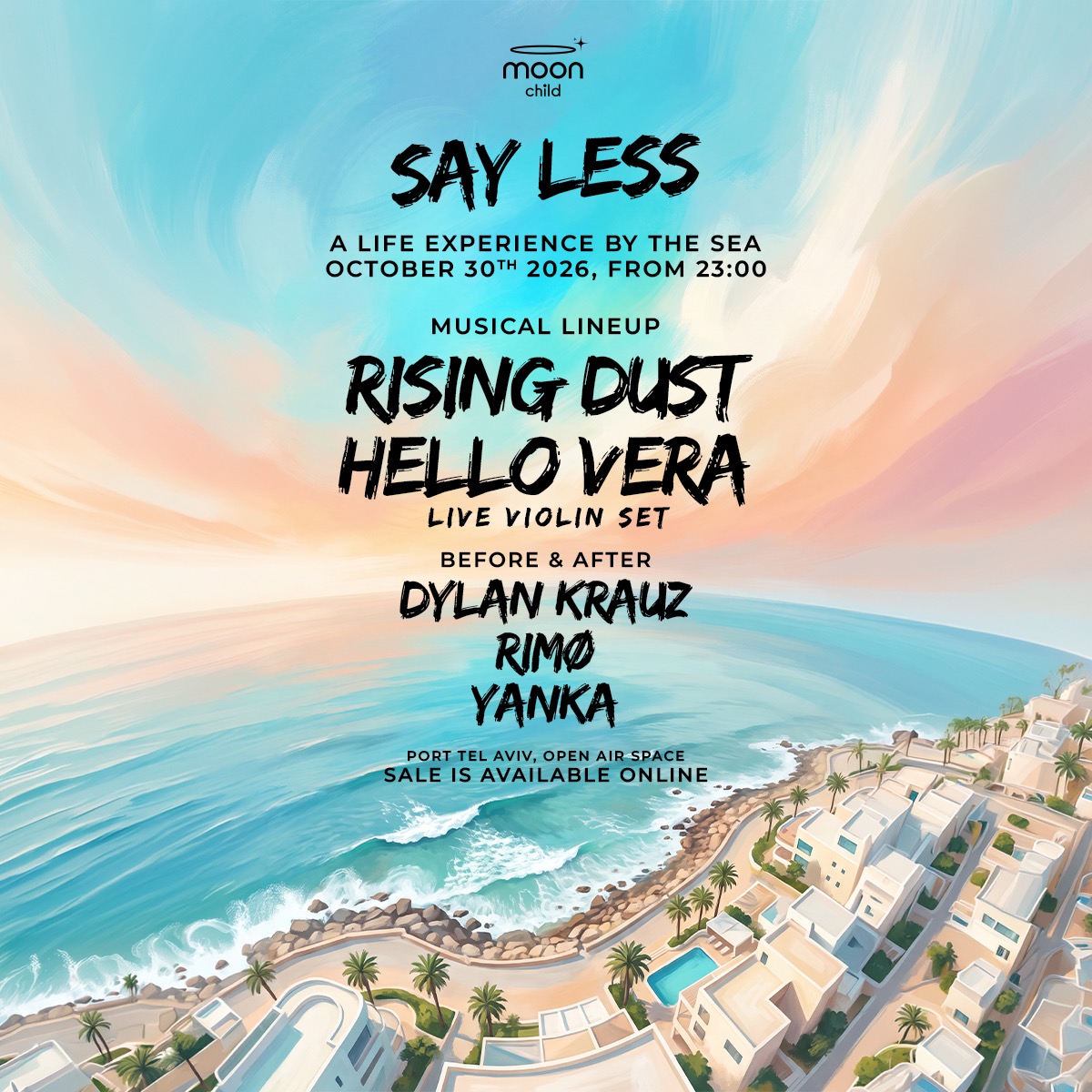 RISING DUST x HELLO VERA במון צ׳יילד, נמל תל אביב – 30.10.2026