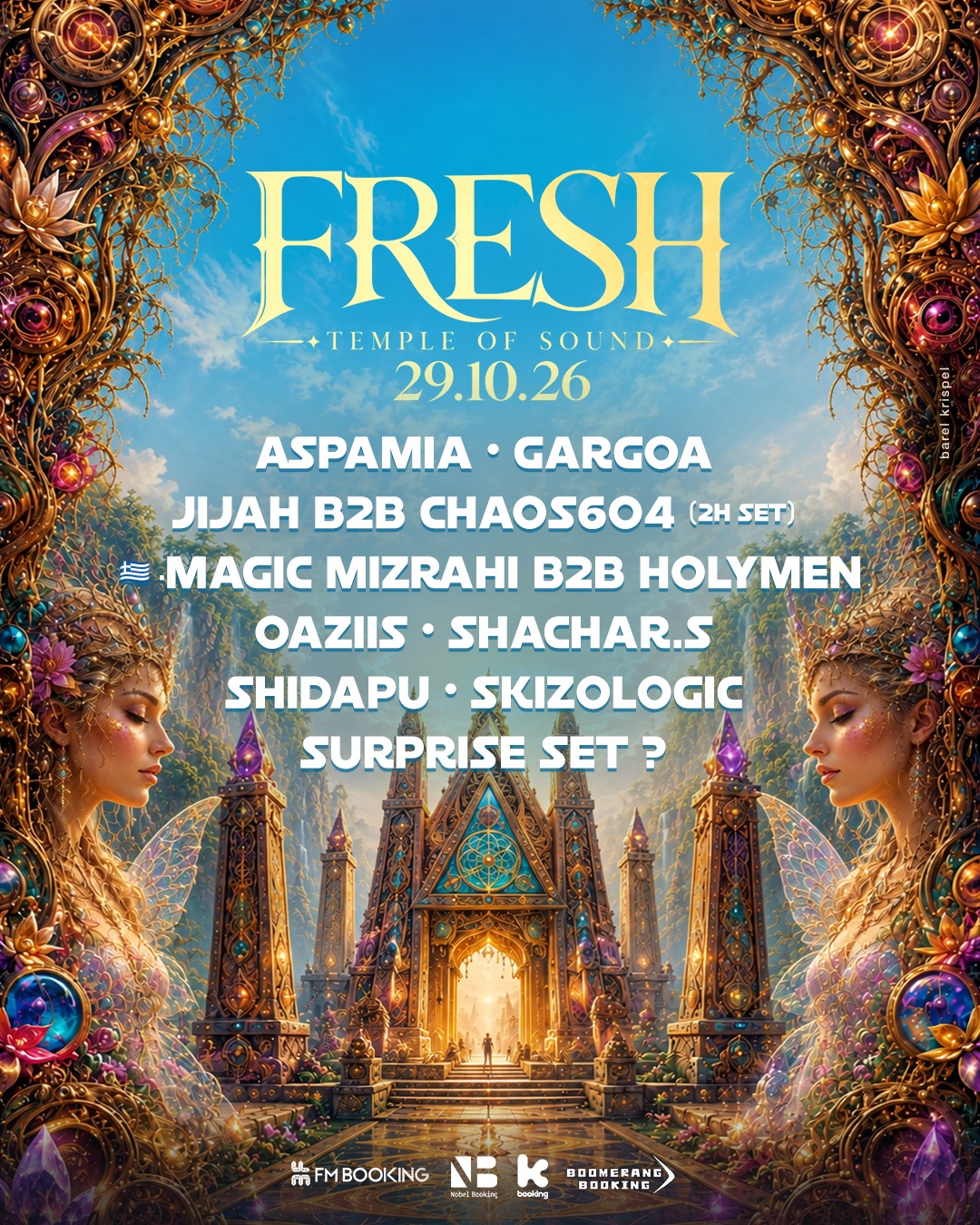כרזת האירוע FRESH – Temple of Sound, 29.10.2026